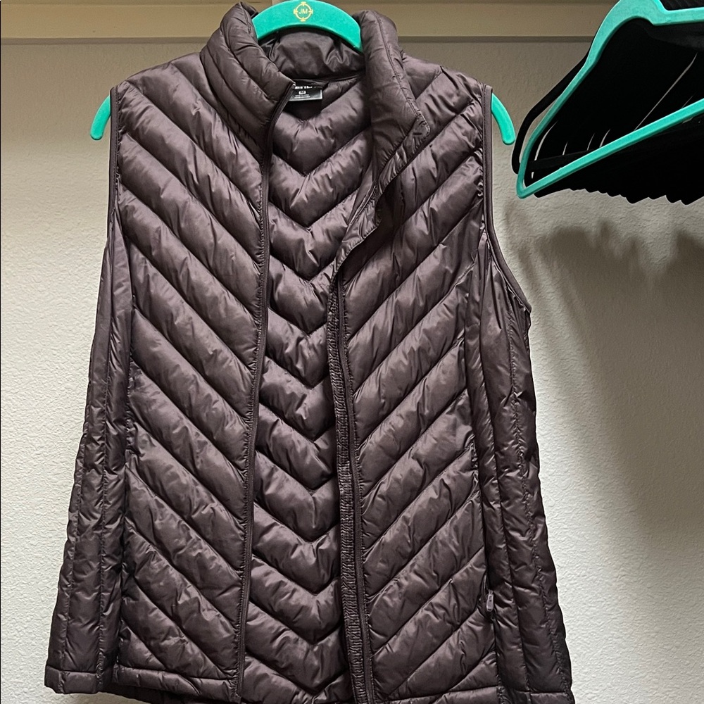 Women's Brown Quilted Vest